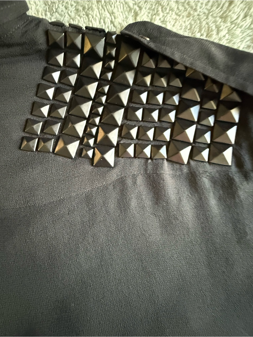 Equipment Black Studded Sleeveless Blouse - Picture 10 of 12